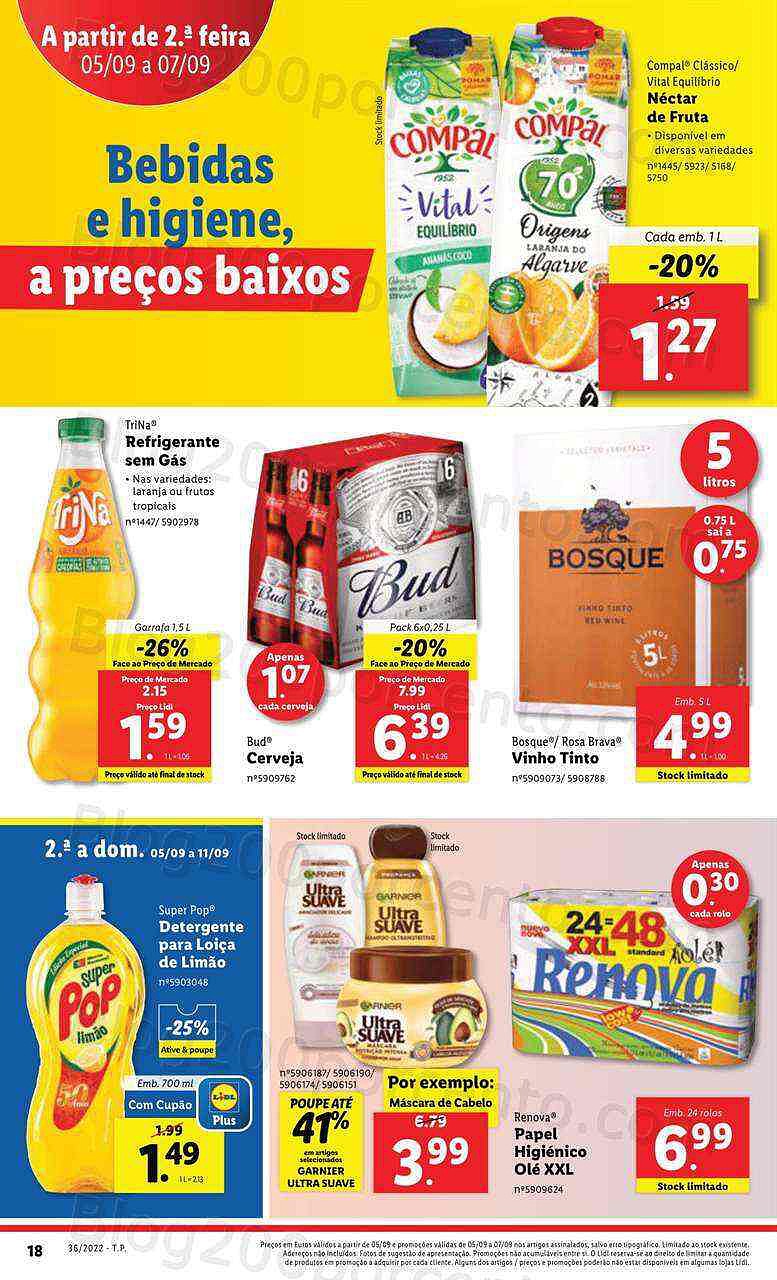 Antevisão Folheto LIDL Promoções de 5 a 11 setembro