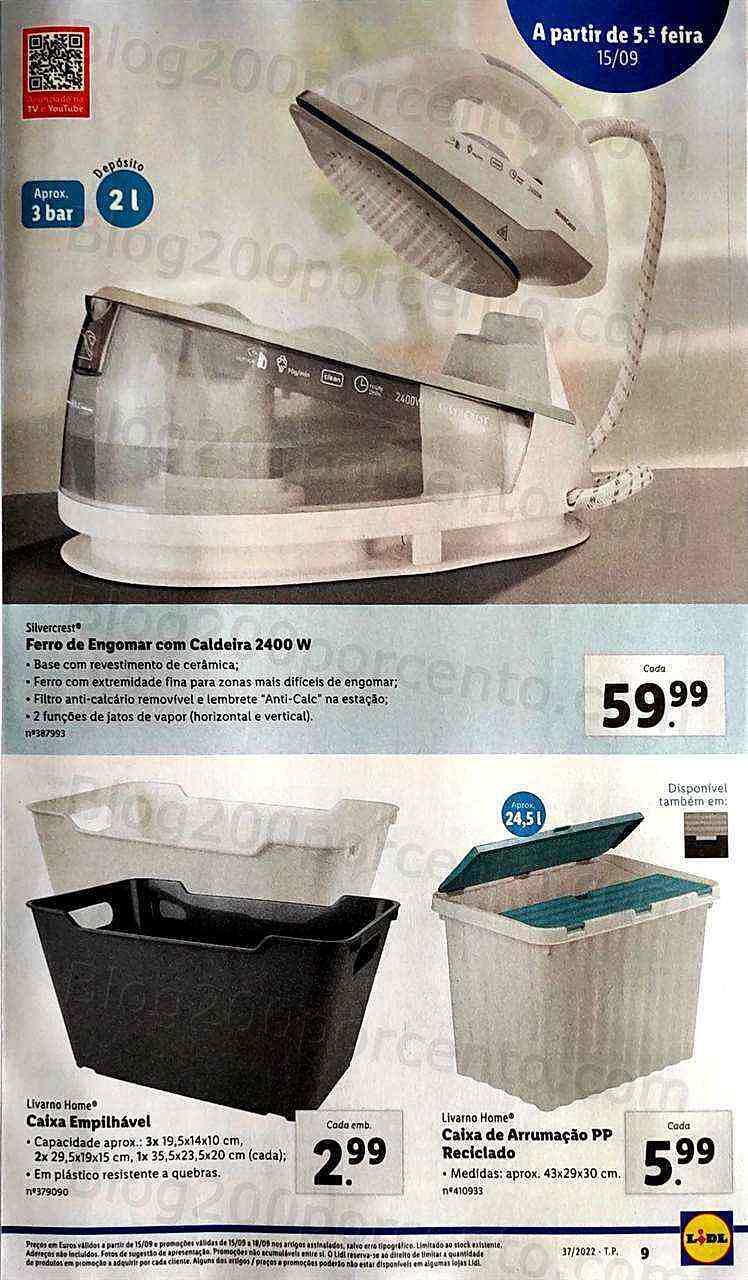 Antevisão Folheto LIDL Bazar Promoções de 12 a 18 setembro