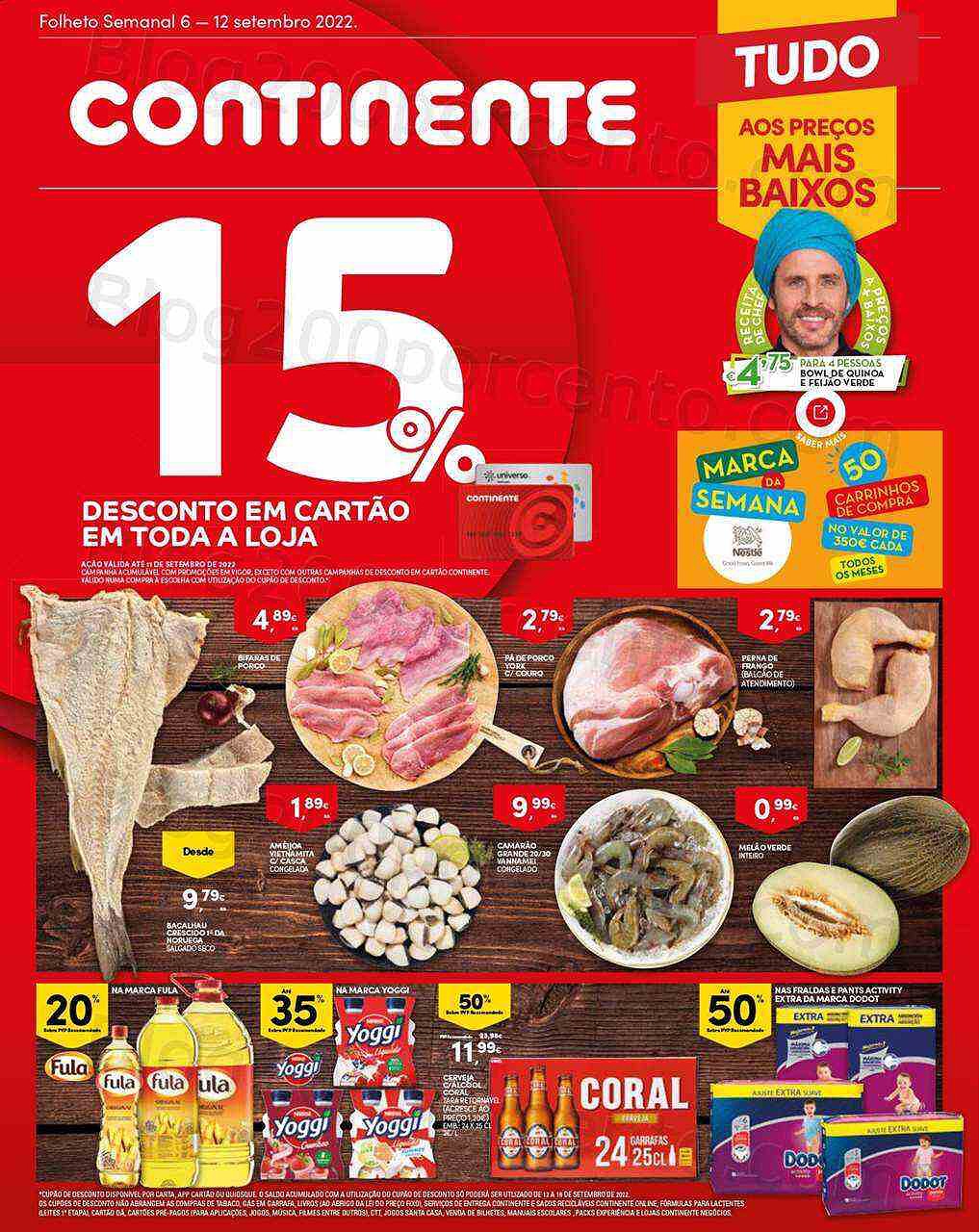 Antevisão Folheto CONTINENTE Madeira Promoções de 6 a 12 setembro