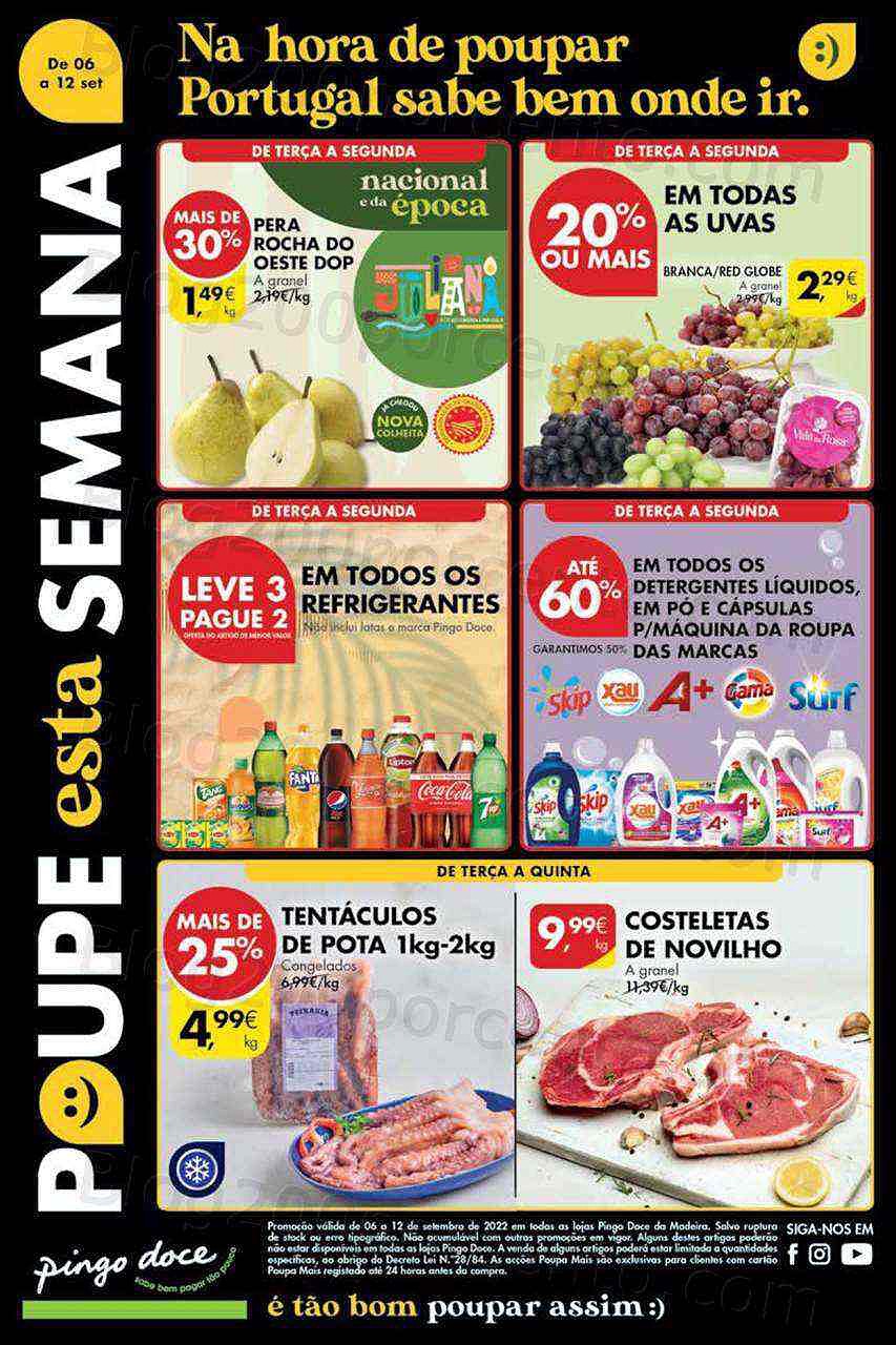 Antevisão Folheto PINGO DOCE Madeira Promoções de 6 a 12 setembro