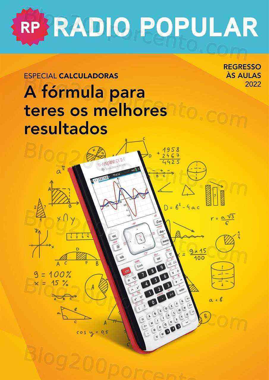Antevisão Folheto RADIO POPULAR Especial Calculadoras Promoções de 31 agosto a 25 setembro