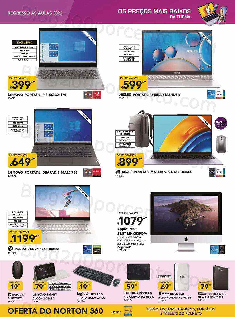 Antevisão Folheto RADIO POPULAR Regresso às Aulas Promoções de 8 a 21 setembro