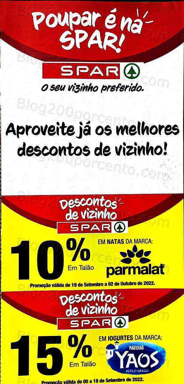 Antevisão Promoções SPAR Vales de Desconto até 2 outubro
