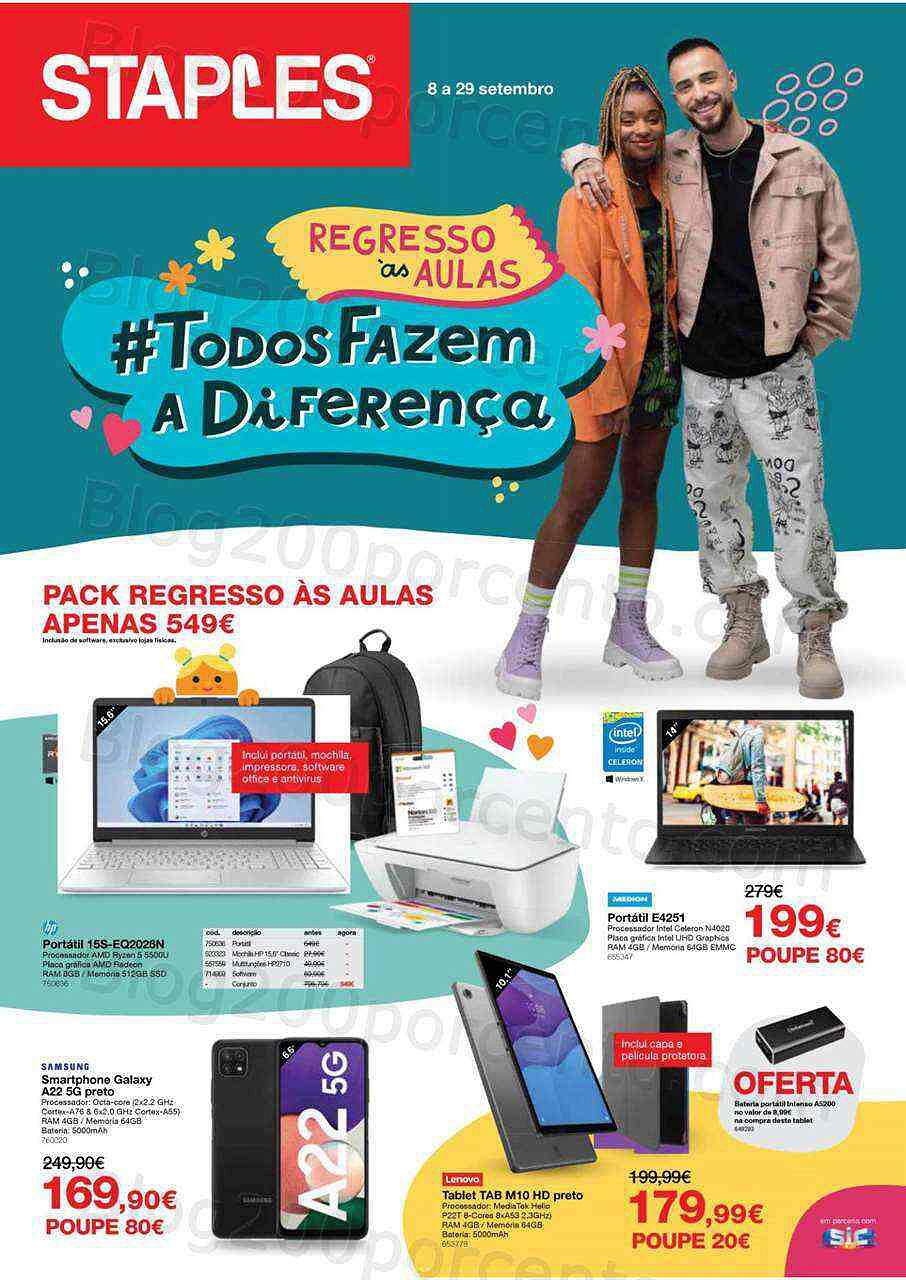 Antevisão Folheto STAPLES Promoções de 8 a 29 setembro