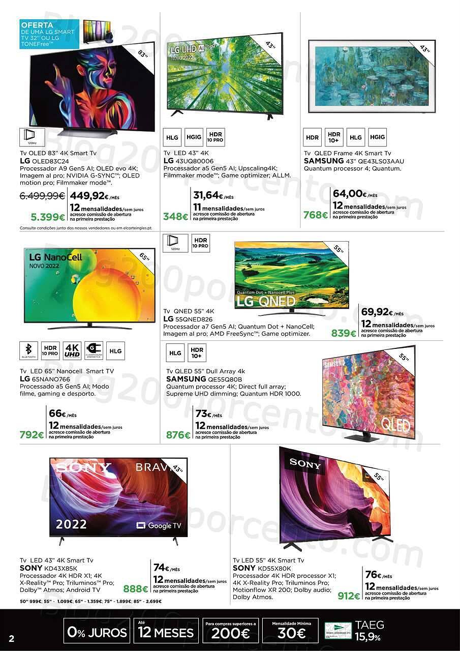 Antevisão Folheto EL CORTE INGLÉS Tecnologia Promoções de 9 a 25 setembro