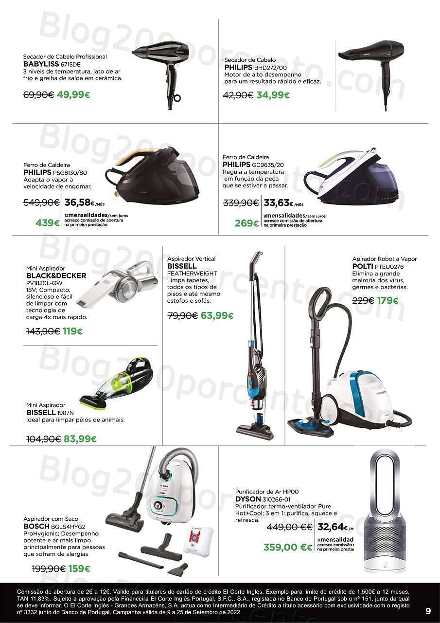 Antevisão Folheto EL CORTE INGLÉS Tecnologia Promoções de 9 a 25 setembro