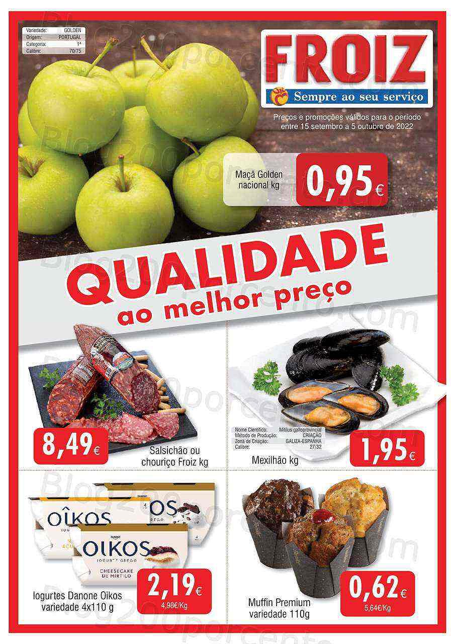 Antevisão Folheto FROIZ Promoções de 15 setembro a 5 outubro