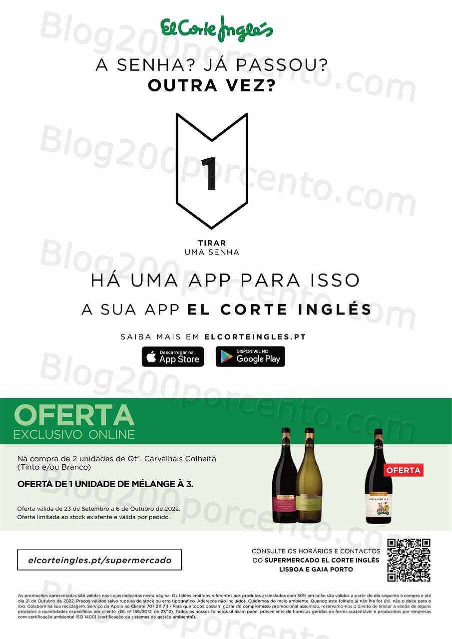 Antevisão Folheto EL CORTE INGLÉS Promoções de 23 setembro a 6 outubro