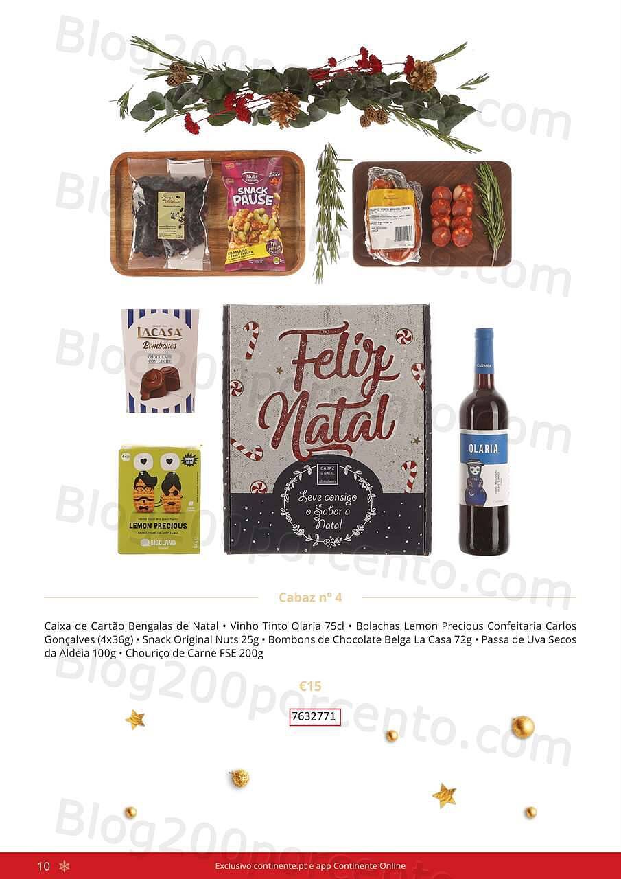 Antevisão Folheto CONTINENTE Cabazes de Natal Promoções de 21 setembro a 6 janeiro