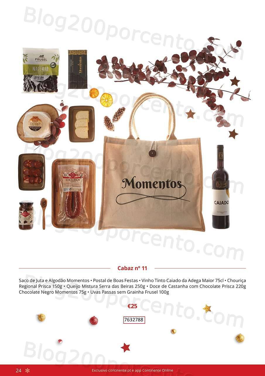 Antevisão Folheto CONTINENTE Cabazes de Natal Promoções de 21 setembro a 6 janeiro