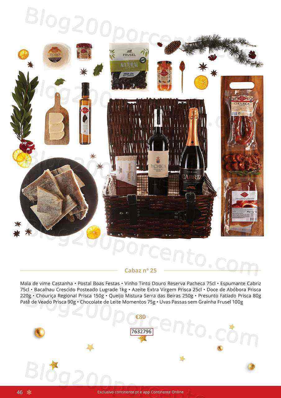 Antevisão Folheto CONTINENTE Cabazes de Natal Promoções de 21 setembro a 6 janeiro