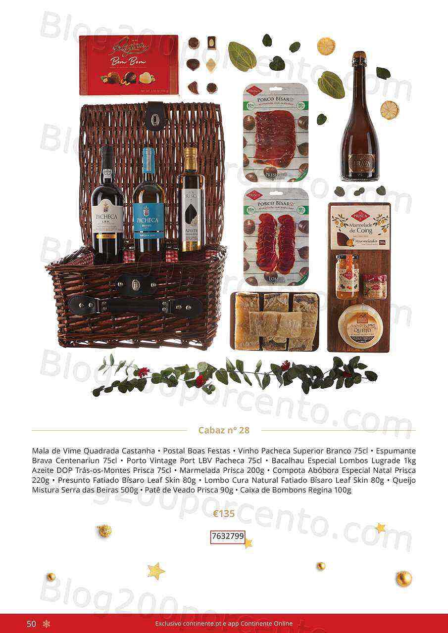 Antevisão Folheto CONTINENTE Cabazes de Natal Promoções de 21 setembro a 6 janeiro
