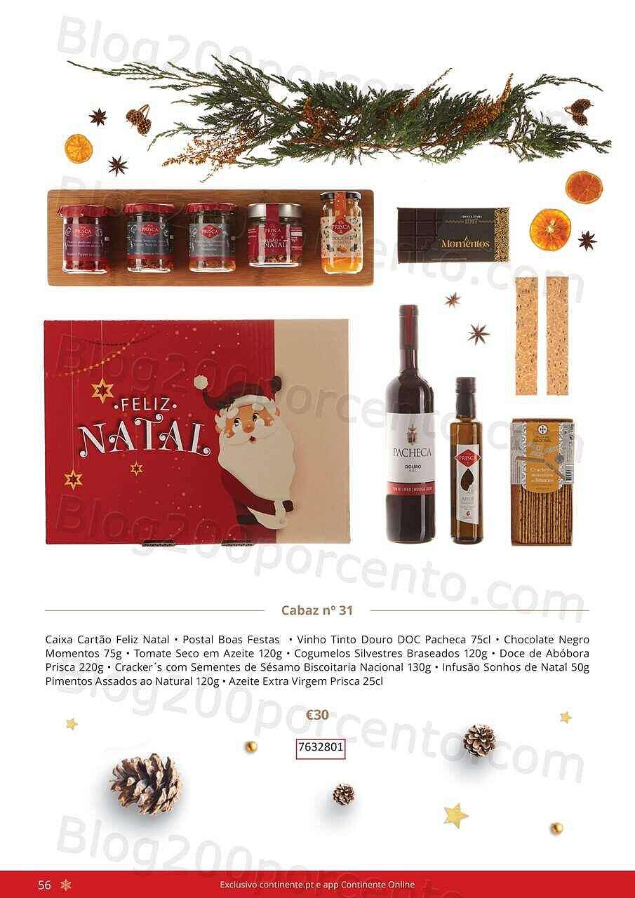 Antevisão Folheto CONTINENTE Cabazes de Natal Promoções de 21 setembro a 6 janeiro