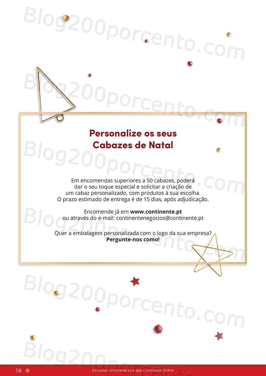 Antevisão Folheto CONTINENTE Cabazes de Natal Promoções de 21 setembro a 6 janeiro