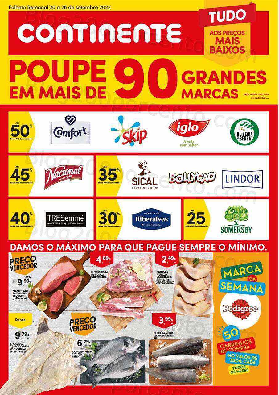 Antevisão Folheto CONTINENTE Promoções de 20 a 26 setembro