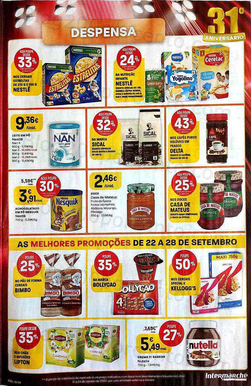 Antevisão Folheto INTERMARCHÉ Promoções de 22 a 28 setembro
