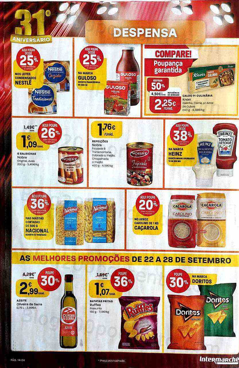 Antevisão Folheto INTERMARCHÉ Promoções de 22 a 28 setembro