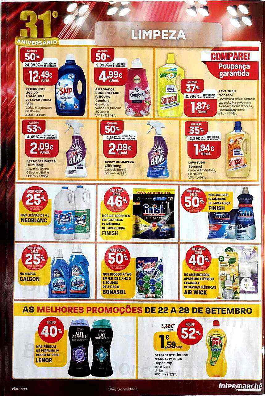 Antevisão Folheto INTERMARCHÉ Promoções de 22 a 28 setembro