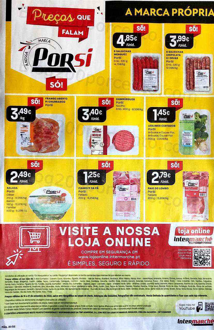 Antevisão Folheto INTERMARCHÉ Porsi Promoções de 15 a 21 setembro