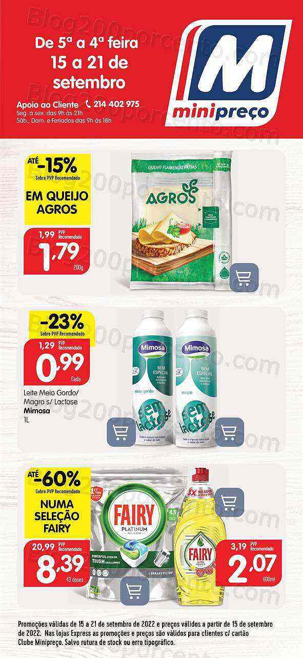 Antevisão Folheto MINIPREÇO Extra Promoções de 15 a 21 setembro