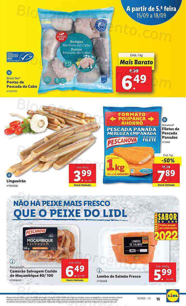 Antevisão Folheto LIDL Promoções de 15 a 18 setembro - quinta a domingo