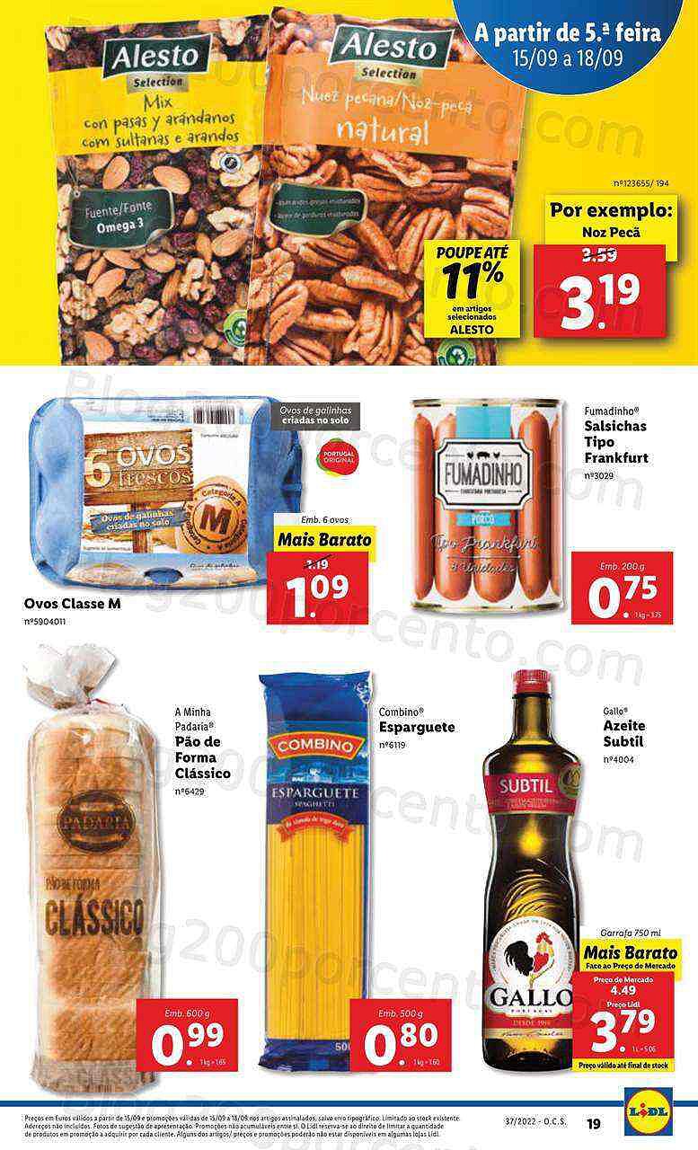 Antevisão Folheto LIDL Promoções de 15 a 18 setembro - quinta a domingo