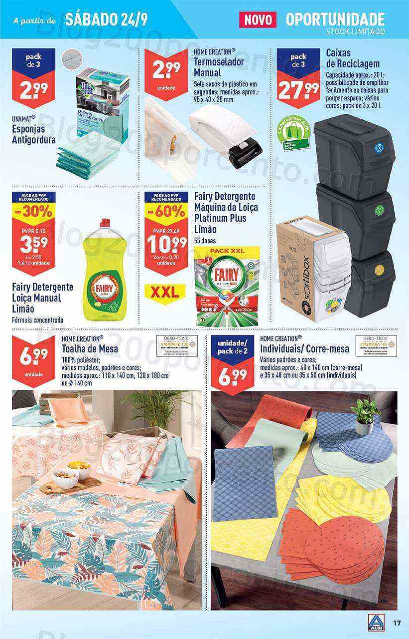 Antevisão Folheto ALDI Bazar Promoções de 21 a 27 setembro