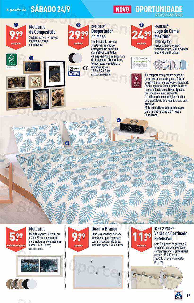 Antevisão Folheto ALDI Bazar Promoções de 21 a 27 setembro
