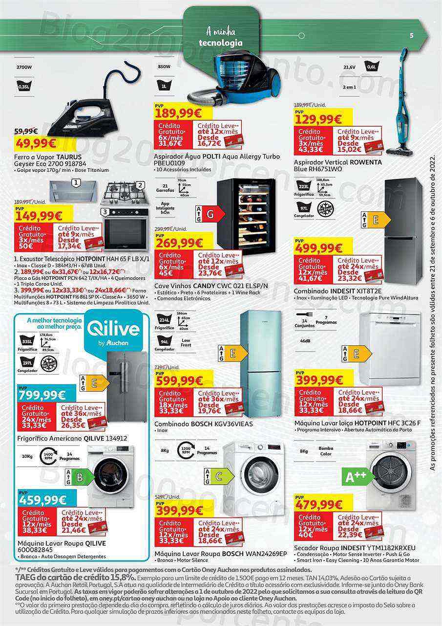 Antevisão Folheto AUCHAN Tecnologia Promoções de 21 setembro a 6 outubro
