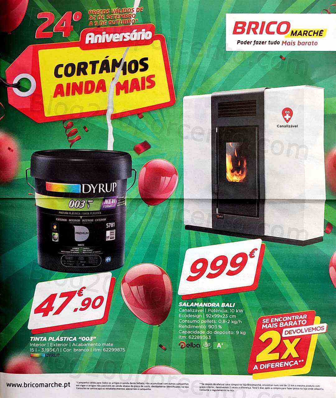 Antevisão Folheto BRICOMARCHÉ Promoções de 22 setembro a 9 outubro