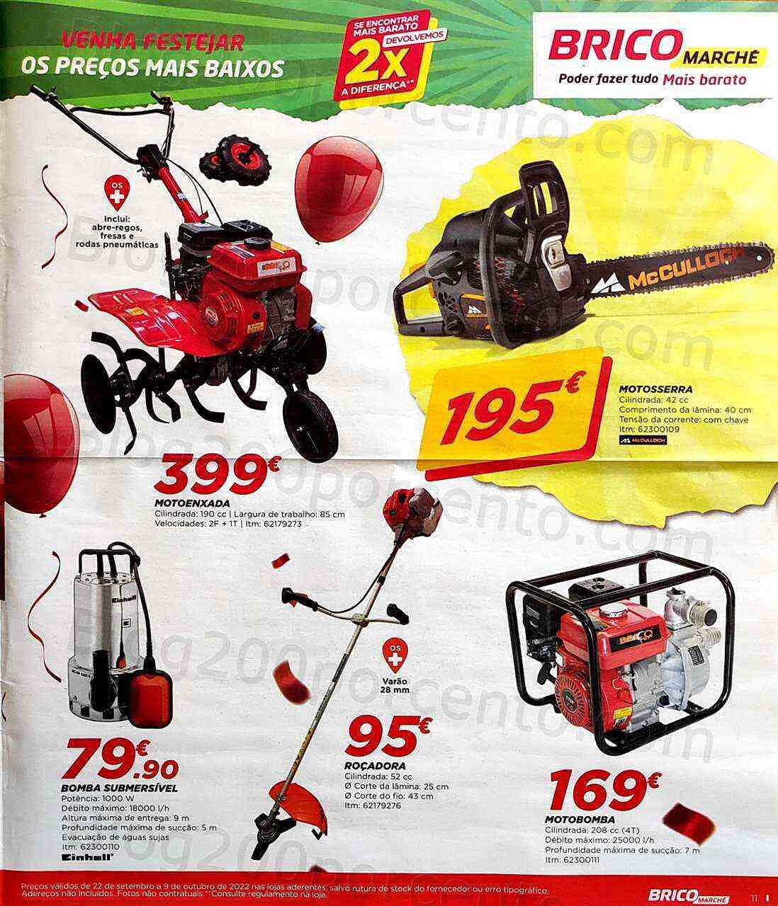 Antevisão Folheto BRICOMARCHÉ Promoções de 22 setembro a 9 outubro