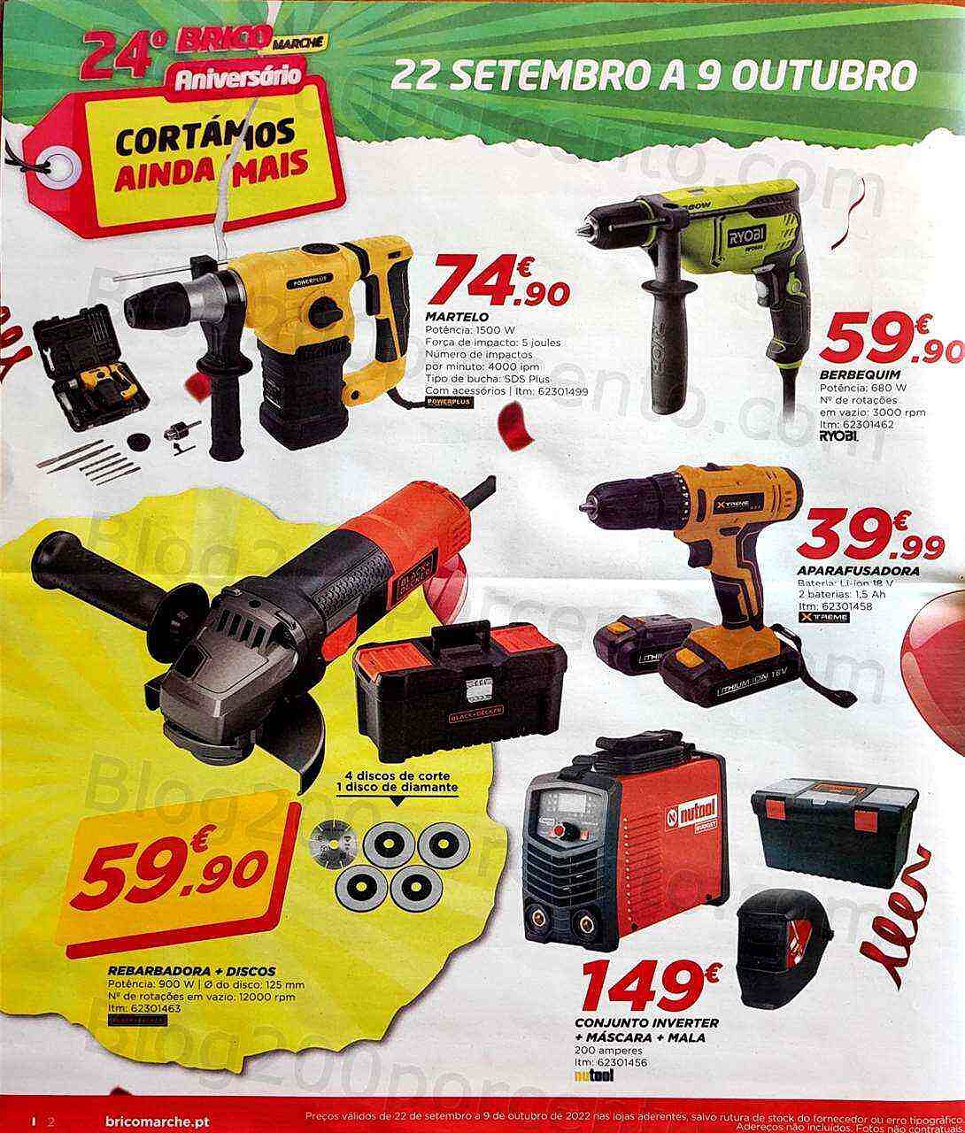 Antevisão Folheto BRICOMARCHÉ Promoções de 22 setembro a 9 outubro