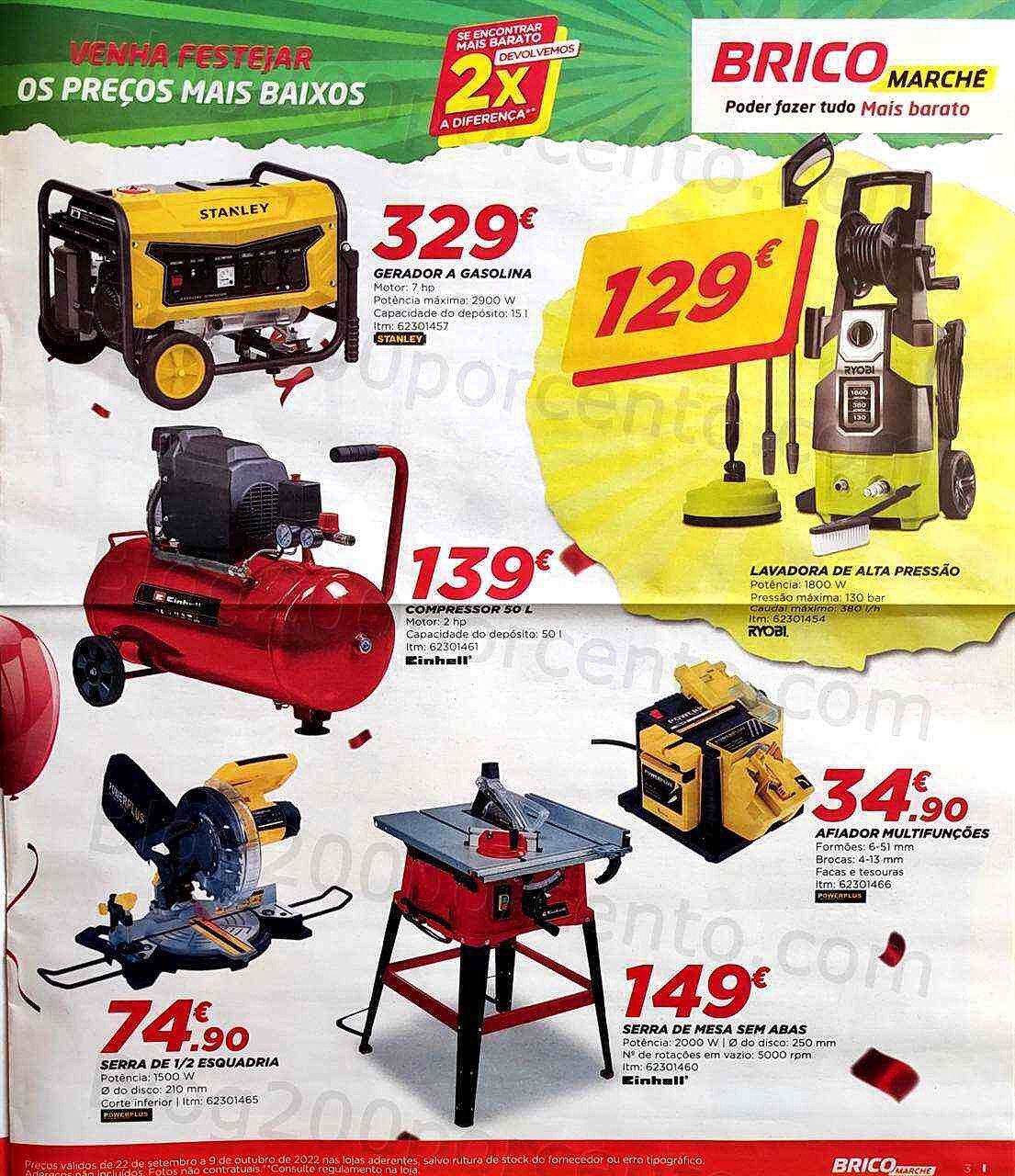 Antevisão Folheto BRICOMARCHÉ Promoções de 22 setembro a 9 outubro
