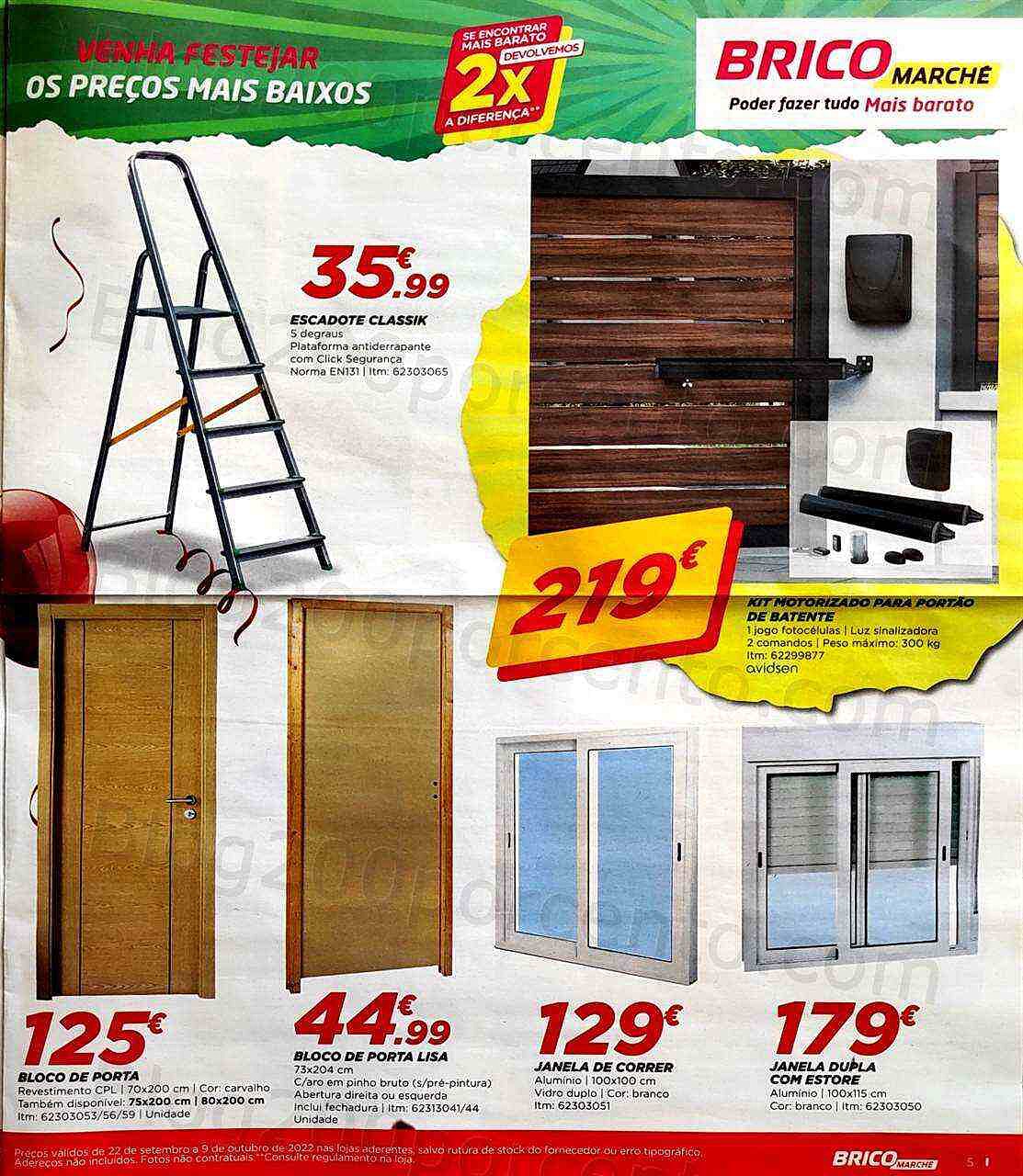 Antevisão Folheto BRICOMARCHÉ Promoções de 22 setembro a 9 outubro