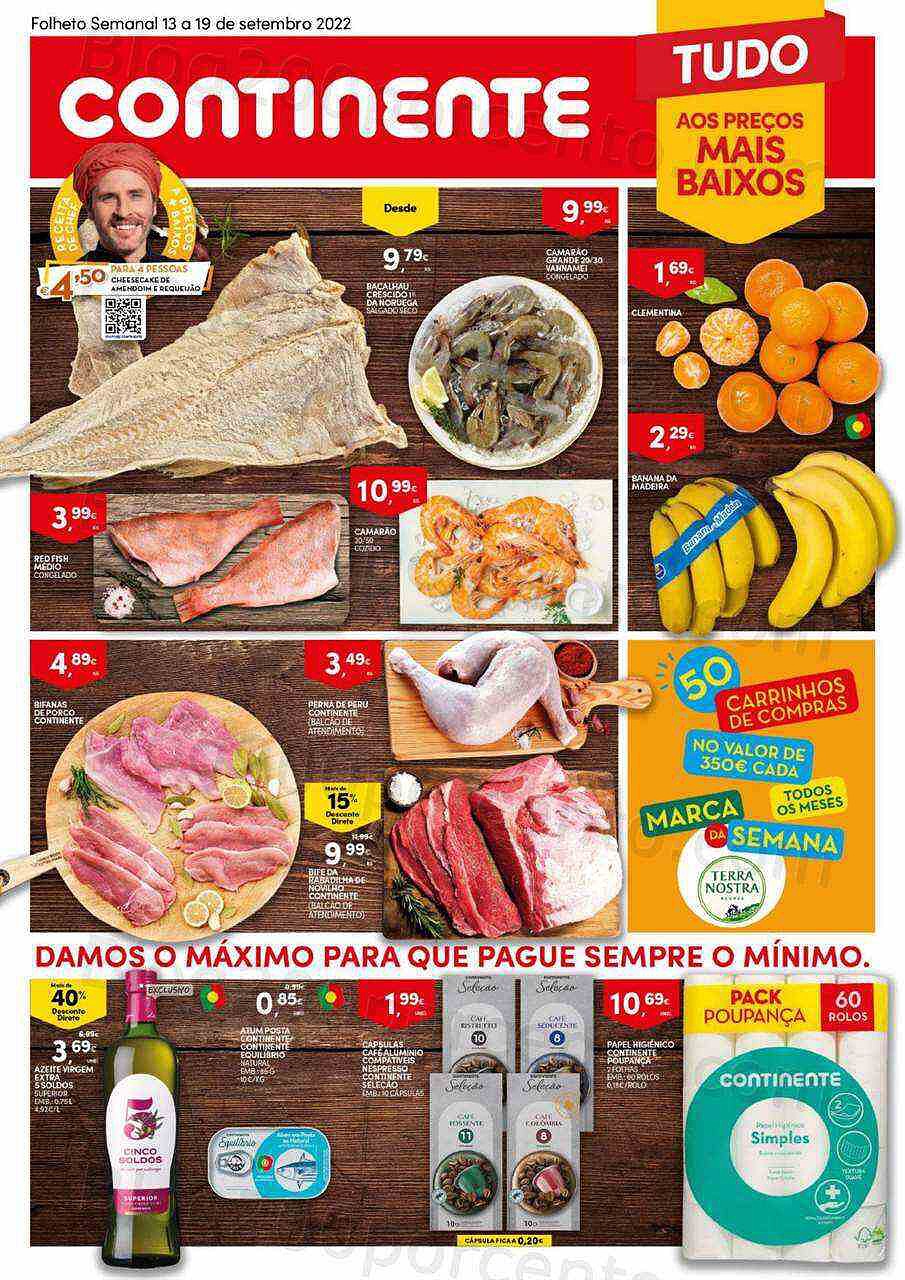 Antevisão Folheto CONTINENTE Hiper - Modelo Promoções de 13 a 19 setembro