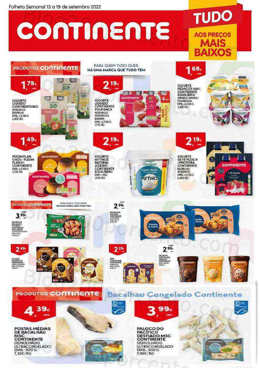Antevisão Folheto CONTINENTE Especial Marca Própria Promoções de 13 a 19 setembro
