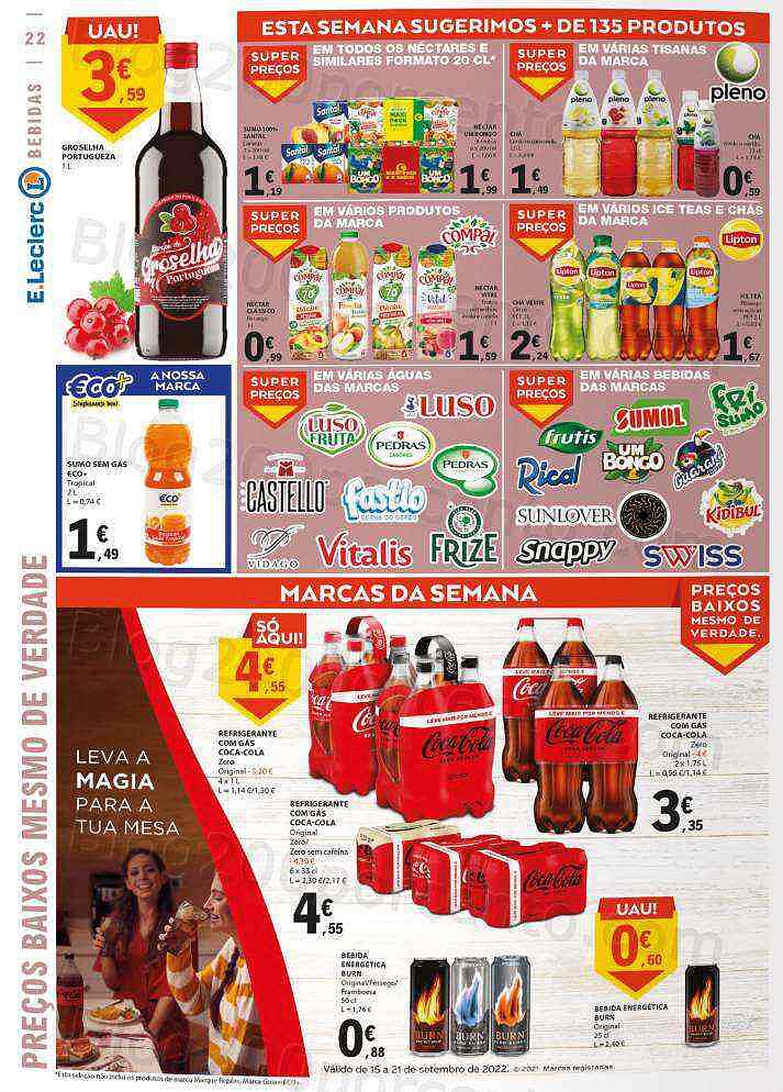 Antevisão Folheto E-LECLERC Promoções de 15 a 21 setembro