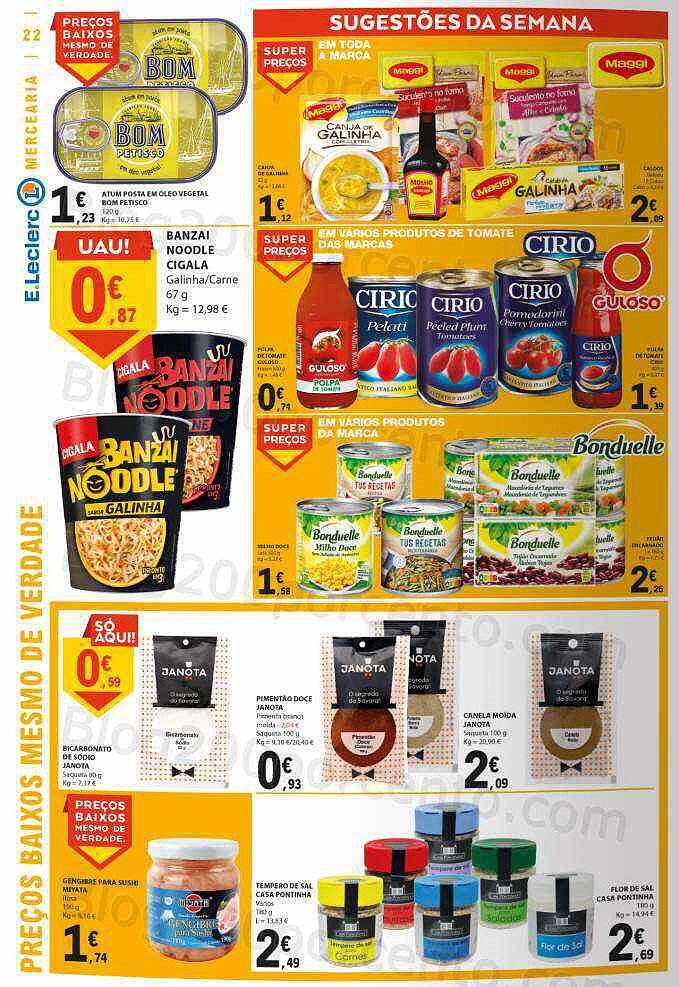 Antevisão Folheto E-LECLERC Promoções de 22 a 28 setembro