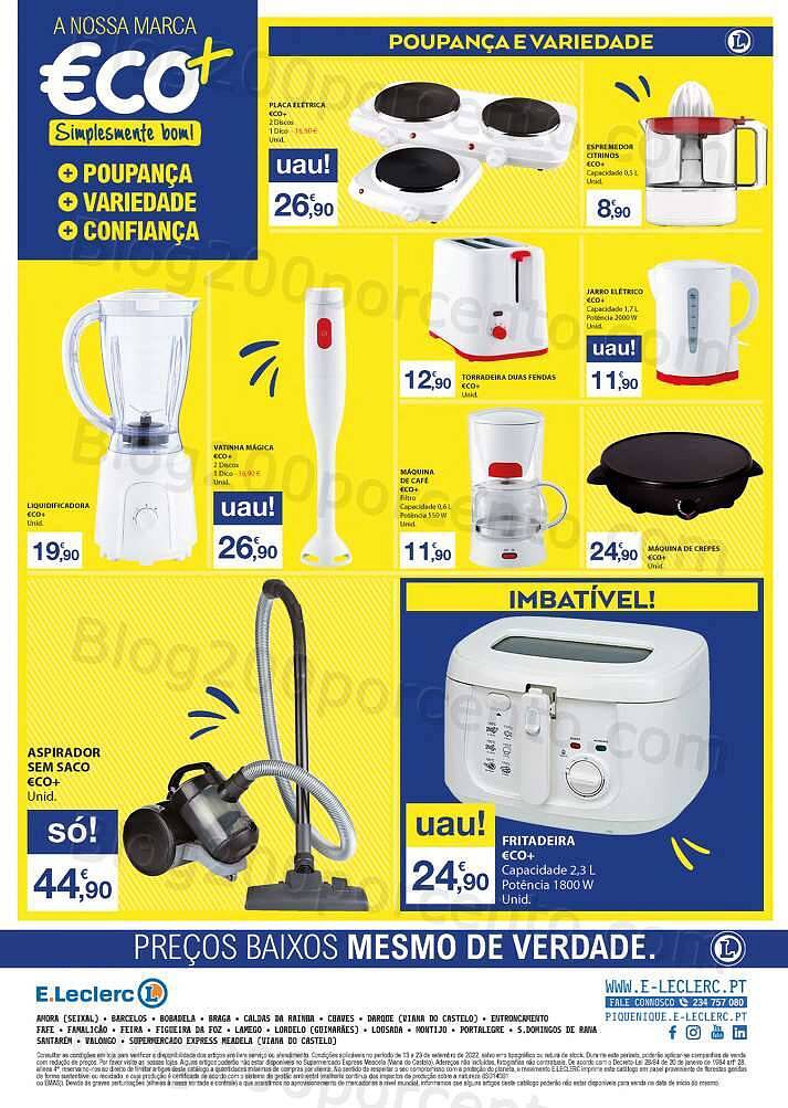 Antevisão Folheto E-LECLERC Bazar Eco+ Promoções de 13 a 23 setembro