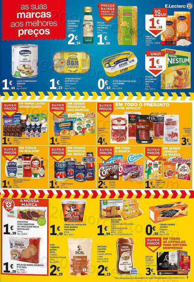 Antevisão Folheto E-LECLERC Fim de Semana Promoções de 16 a 18 setembro