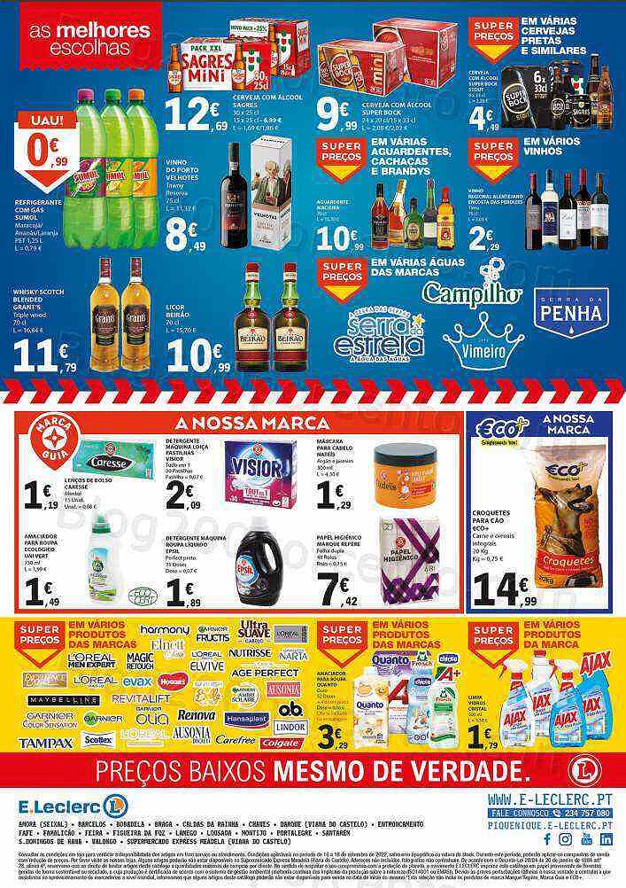 Antevisão Folheto E-LECLERC Fim de Semana Promoções de 16 a 18 setembro