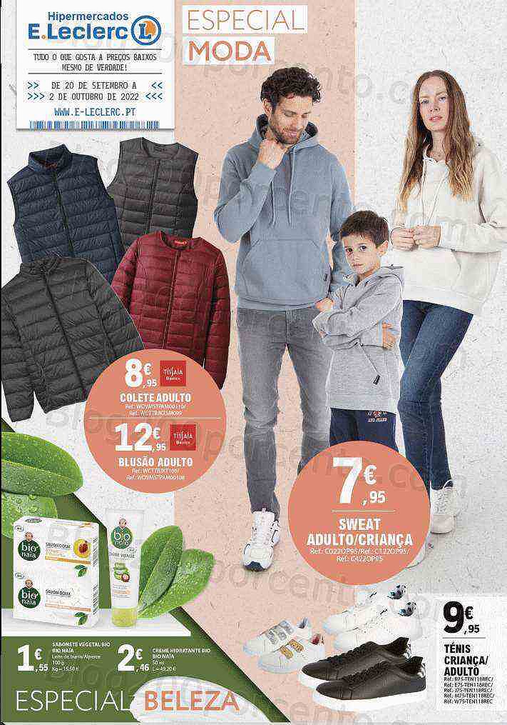 Antevisão Folheto E-LECLERC Moda e Beleza Promoções de 20 setembro a 2 outubro