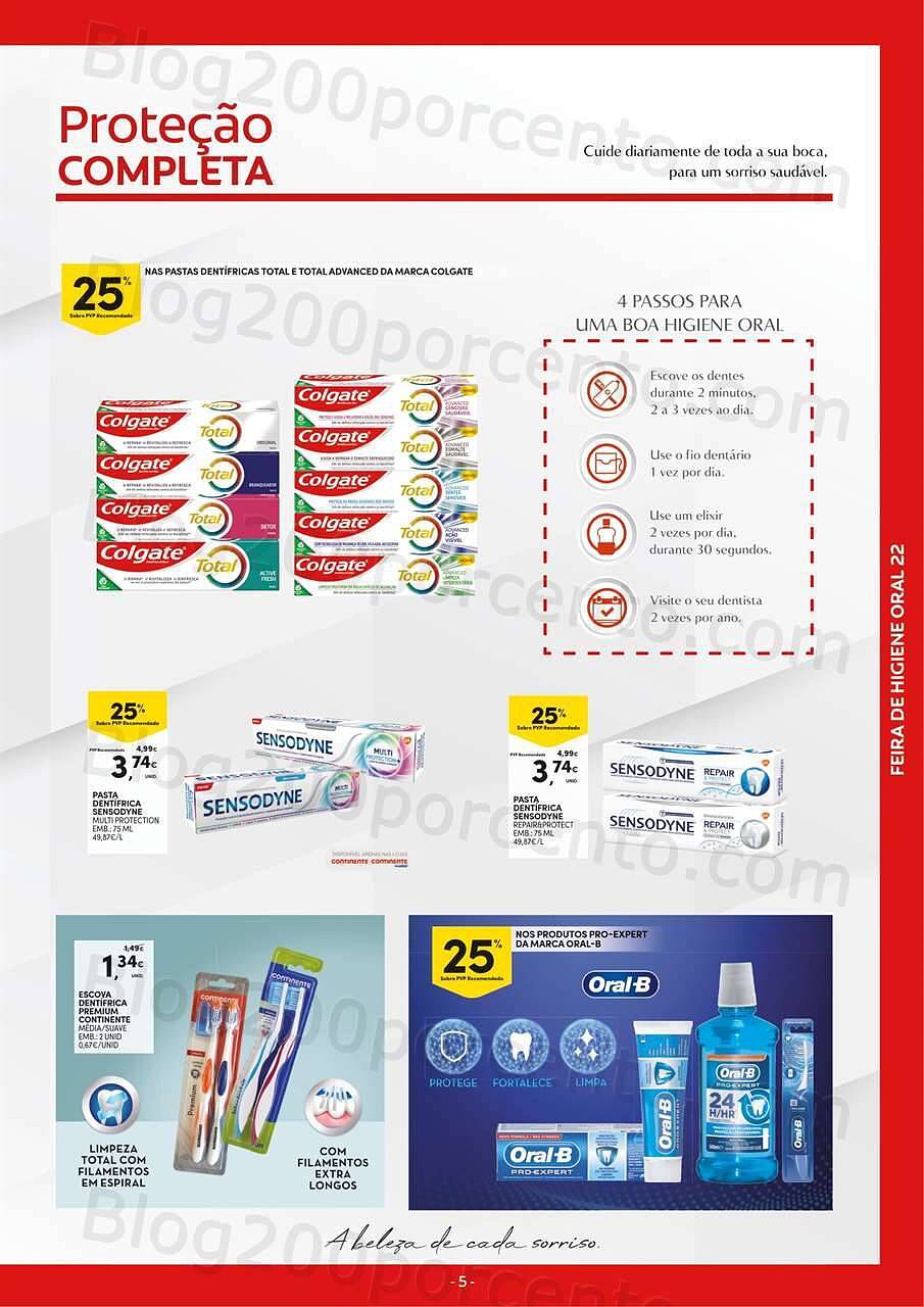 Antevisão Folheto CONTINENTE Feira Higiene Oral Promoções de 20 setembro a 2 outubro