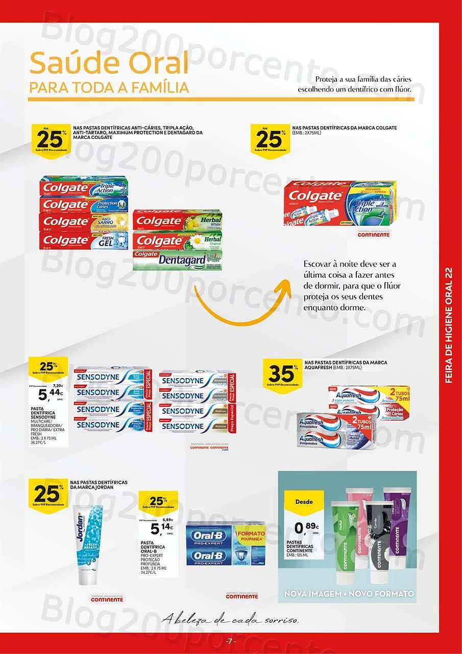Antevisão Folheto CONTINENTE Feira Higiene Oral Promoções de 20 setembro a 2 outubro