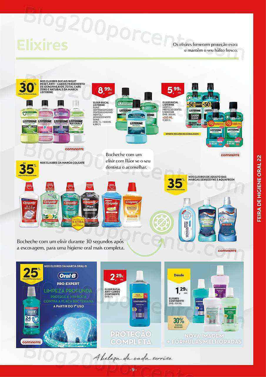 Antevisão Folheto CONTINENTE Feira Higiene Oral Promoções de 20 setembro a 2 outubro