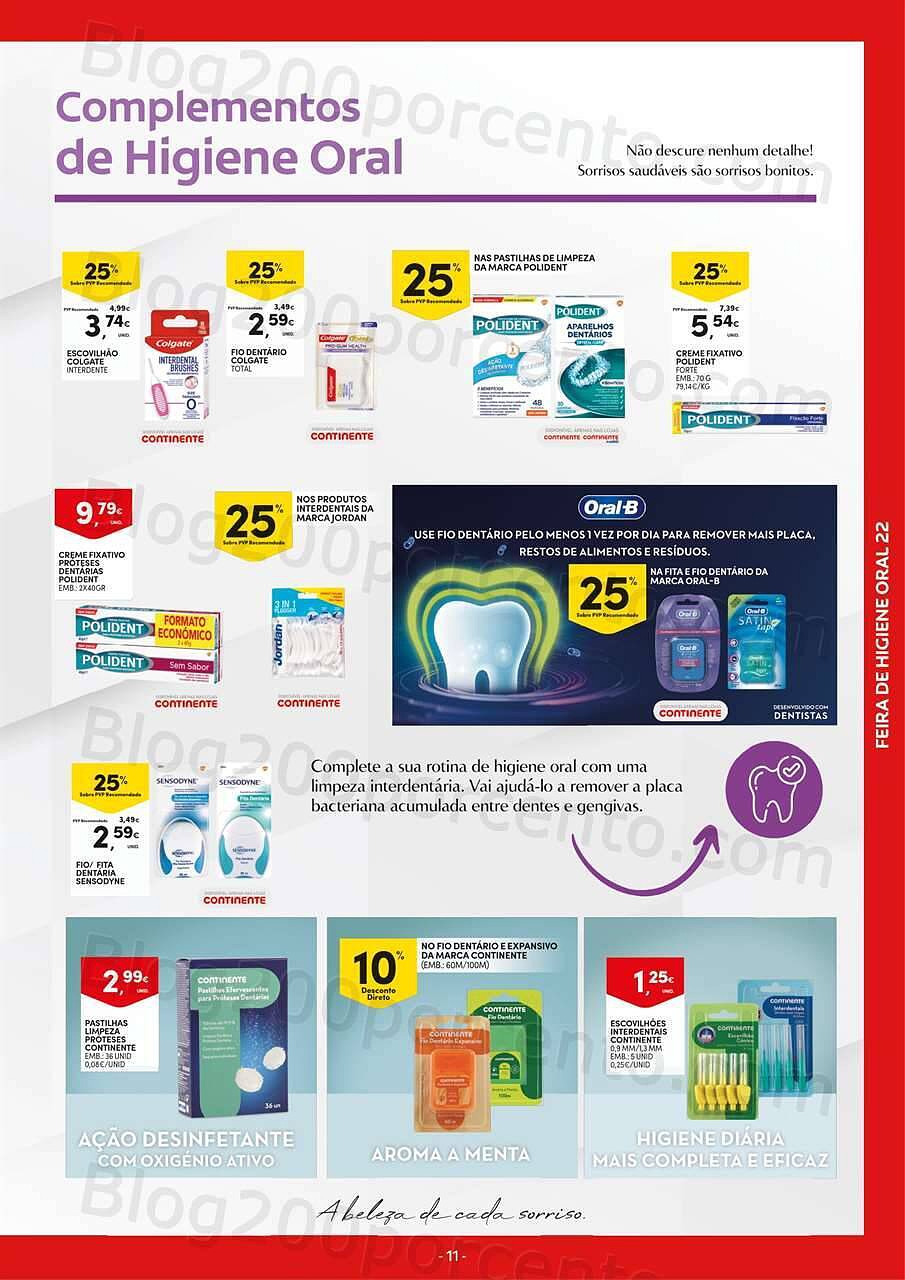 Antevisão Folheto CONTINENTE Feira Higiene Oral Promoções de 20 setembro a 2 outubro