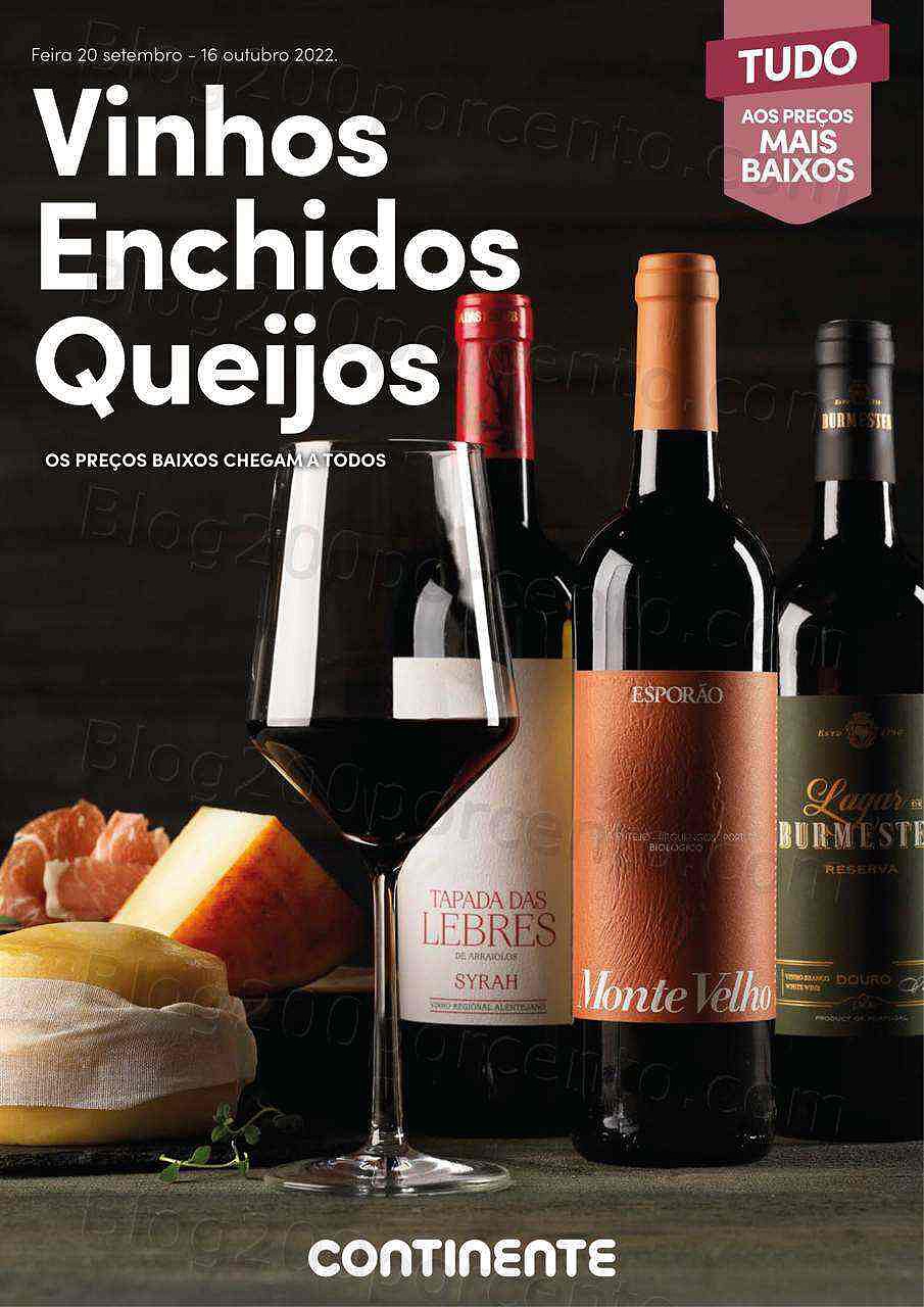 Antevisão Folheto CONTINENTE Feira Queijos - Enchidos e Vinhos Promoções de 20 setembro a 16 outubro