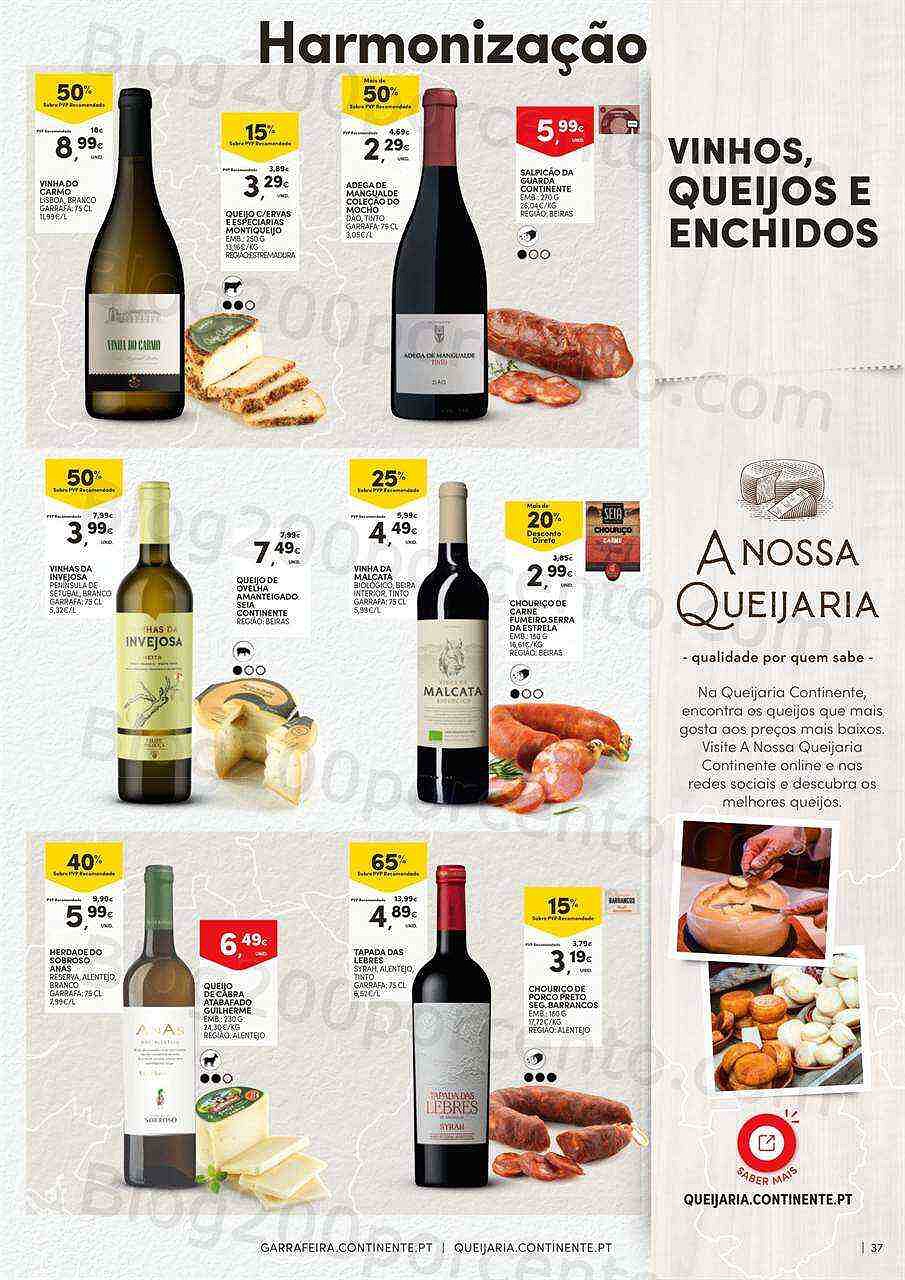 Antevisão Folheto CONTINENTE Feira Queijos - Enchidos e Vinhos Promoções de 20 setembro a 16 outubro