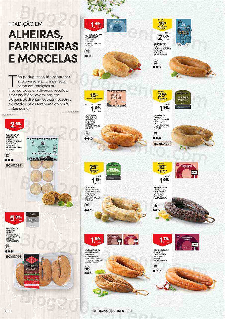Antevisão Folheto CONTINENTE Feira Queijos - Enchidos e Vinhos Promoções de 20 setembro a 16 outubro