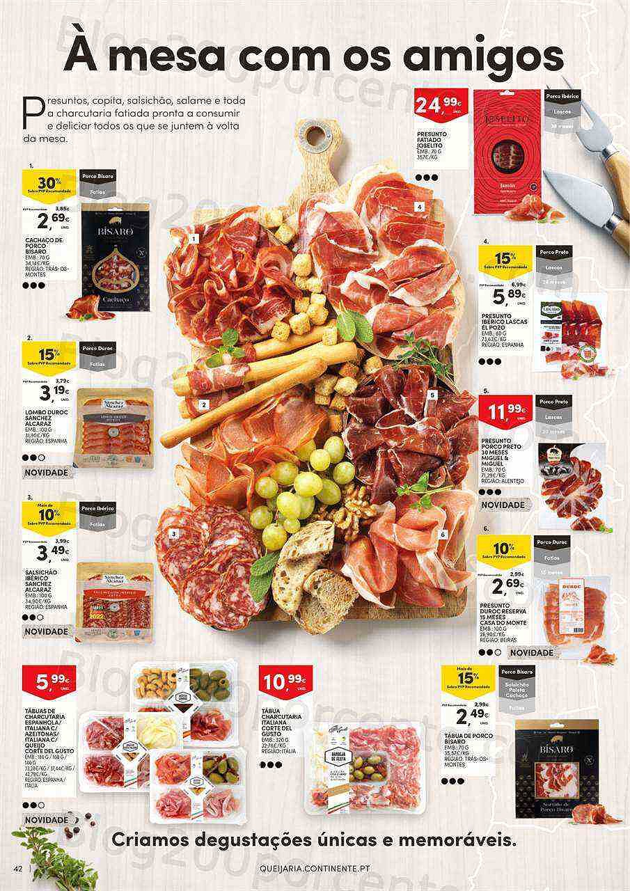 Antevisão Folheto CONTINENTE Feira Queijos - Enchidos e Vinhos Promoções de 20 setembro a 16 outubro